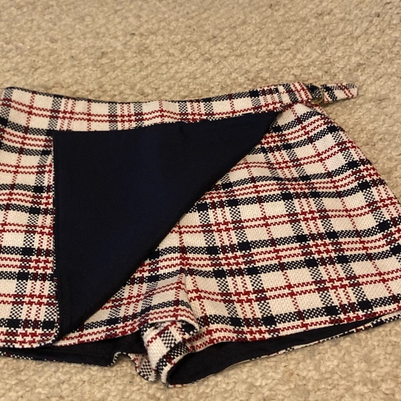 Forever 21 Plaid Skort, size 30, navy/red/cream - Picture 5 of 5